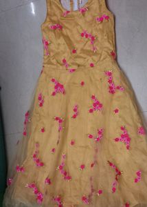 Beautiful Net Gown With Coaty