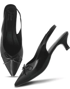 Chic Black Slingback Heels