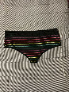 Colorful Striped Lace Trim Briefs
