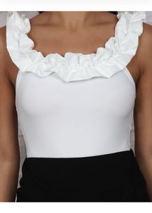 Chic White Ruffle Top
