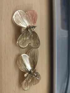 Gold Butterfly Pearl Earrings