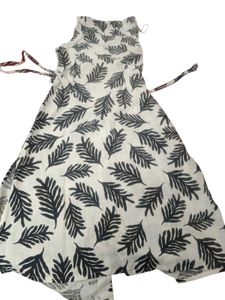 Chic Leaf Print Button-Up Midi Dress