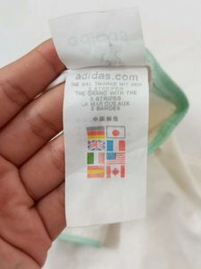 Adidas White V-Neck T-Shirt
