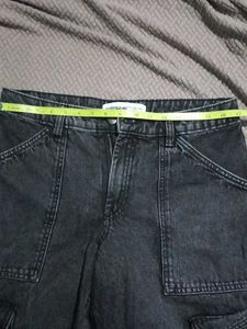 Black Wash Cargo Pants