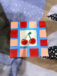 Hand-Painted Cherry Decor Piece