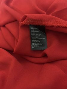 Alex Marie Smocked High Neck Red Top