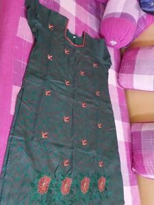 Green Color Kurti Set