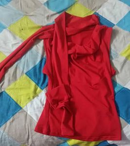 Red Sleeveless Top