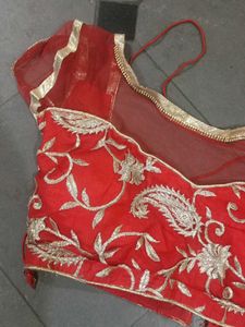 Red Embroidered Blouse