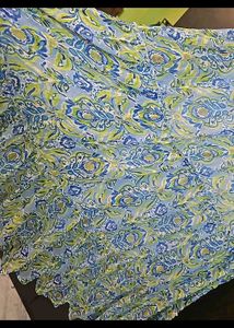 Blue N Green Flared Dress