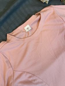 Light Pink Short Sleeve A-Line Dress