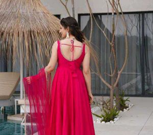 Elegant Pink Ethnic Gown