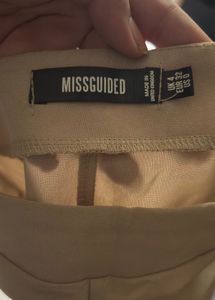 Missguided Beige Slit Pants