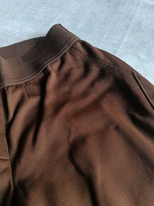 Golden Brown Elastic Waist Pants