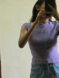 Chic Lavender Cap Sleeve Top