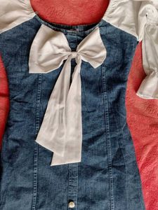 a bodycon denim dress