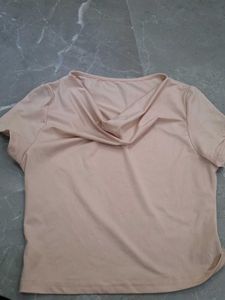 Chic Drape Neck T-Shirt