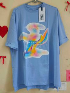 Typography Print Drop-Shoulder Sleeves Tshirt