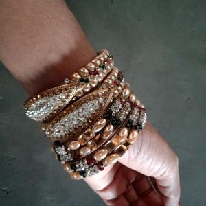 Exquisite Set of Embellished Bangles