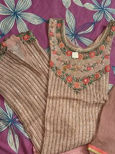 Almost New Pink Party Wear Suit (size) Kurti 52