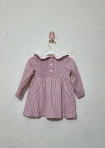 Baby Girls Pink Striped Dress