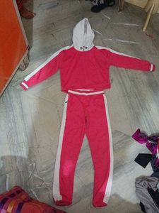 Pink & White Tracksuit Set
