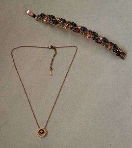 Elegant Gemstone Bracelet & Necklace Set
