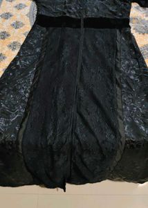 Elegant Black Lace dubai abaya