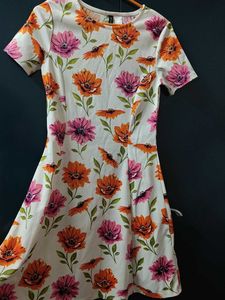 Chic Floral Print A-Line Dress