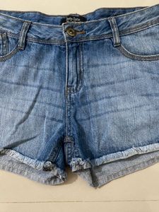 Classic Blue Denim Shorts