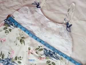 Floral Print Nightgown with Lace Trim