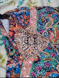 Paisley Print Fit &amp; Flare Dress