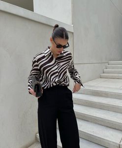 ZARA Crop Shirt🖤🤍