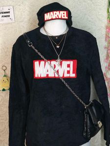 Marvel Black Fuzzy Sweatshirt