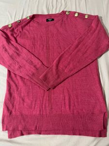 Max Pink Button Detail Sweater