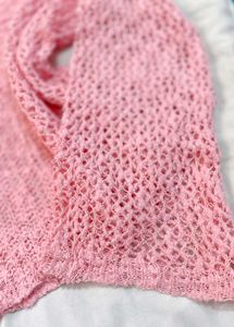 Pinterest Oversized Crochet Pink Pullover B
