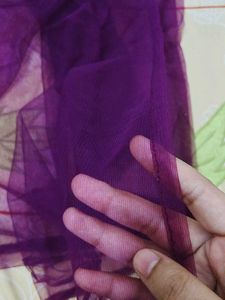 Vibrant Purple Net Dupatta