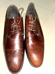 Men's Brown Leather Oxford Shoes