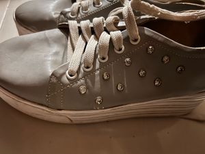 Sparkly Blue Platform Sneakers