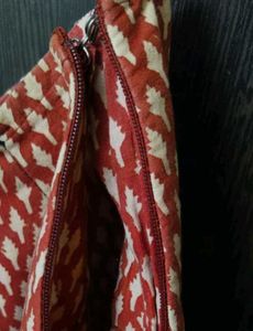 🎀🍁Fabindia_Tiered Block-Print Midi Skirt🍁🎀