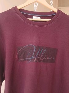 M&S Burgundy "Offline" Sweatshirt
