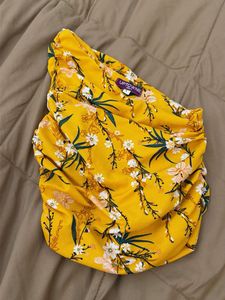 Uptownie Yellow Floral One Shoulder Top
