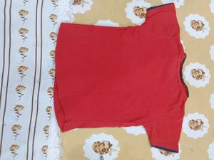 red kids T - shirt ' my rules ' print
