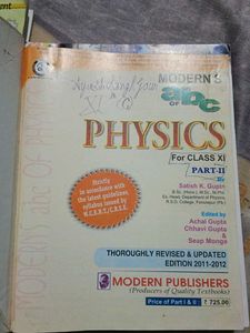 Physics Class XI Books (Part I &amp; II) Moderns abc p