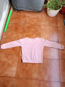 Pink 'Blessed' Long Sleeve Top