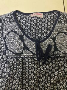 Stylish Blue Printed Dress