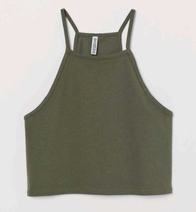 Olive Green H&amp;M Shorts With Tank Top