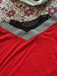 Red V-Neck T-Shirt