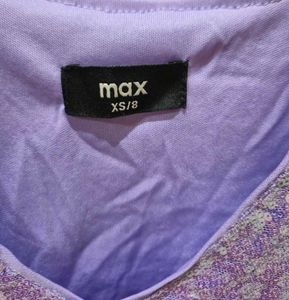 Sparkly Lavender Crop Top