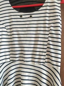 Striped High-Low Tunic Top